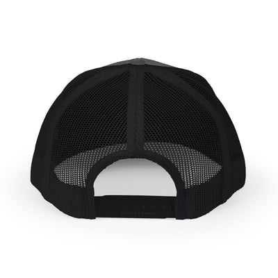 Black mesh cap on a white background