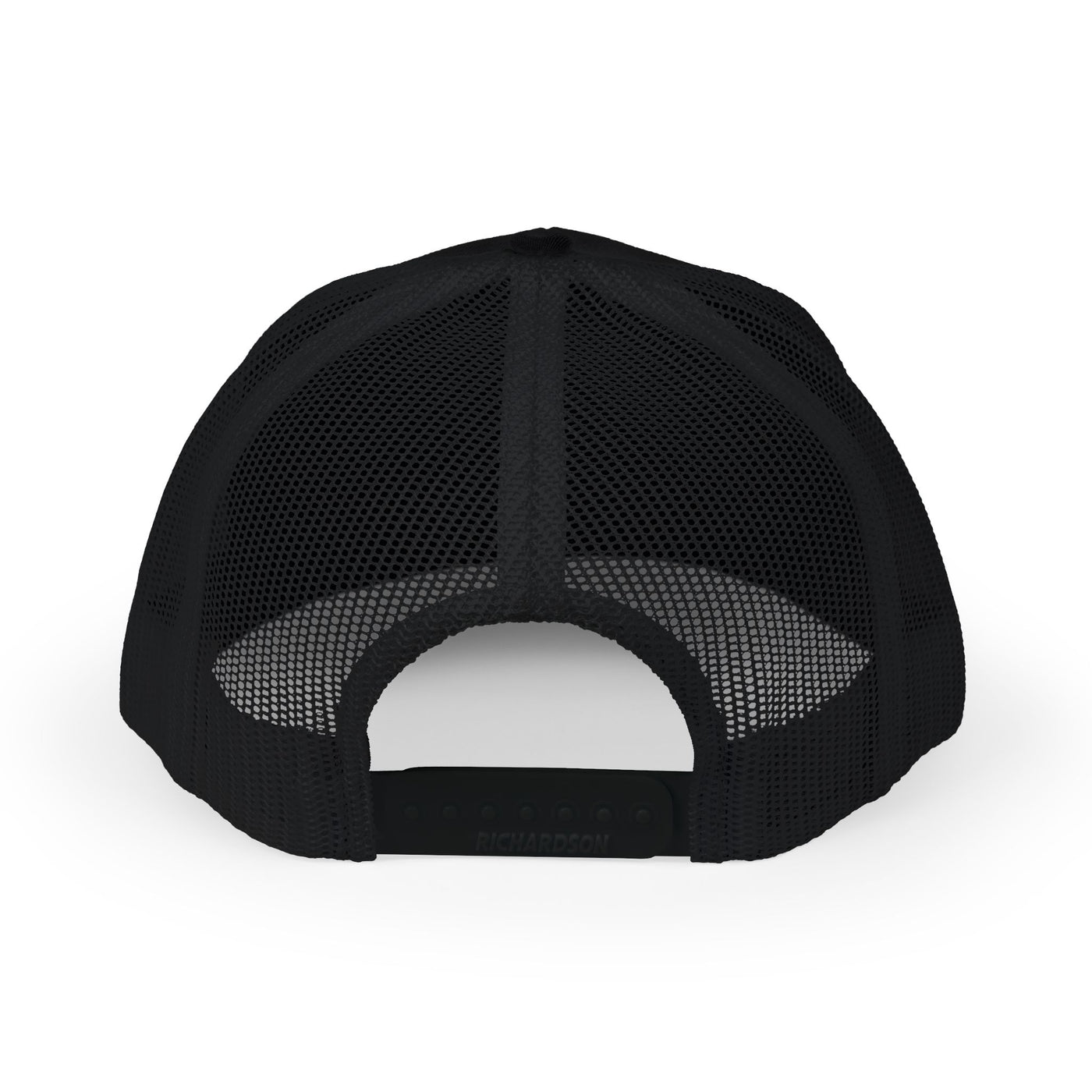 Black mesh cap on a white background