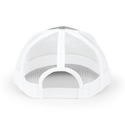 White mesh cap on a white background