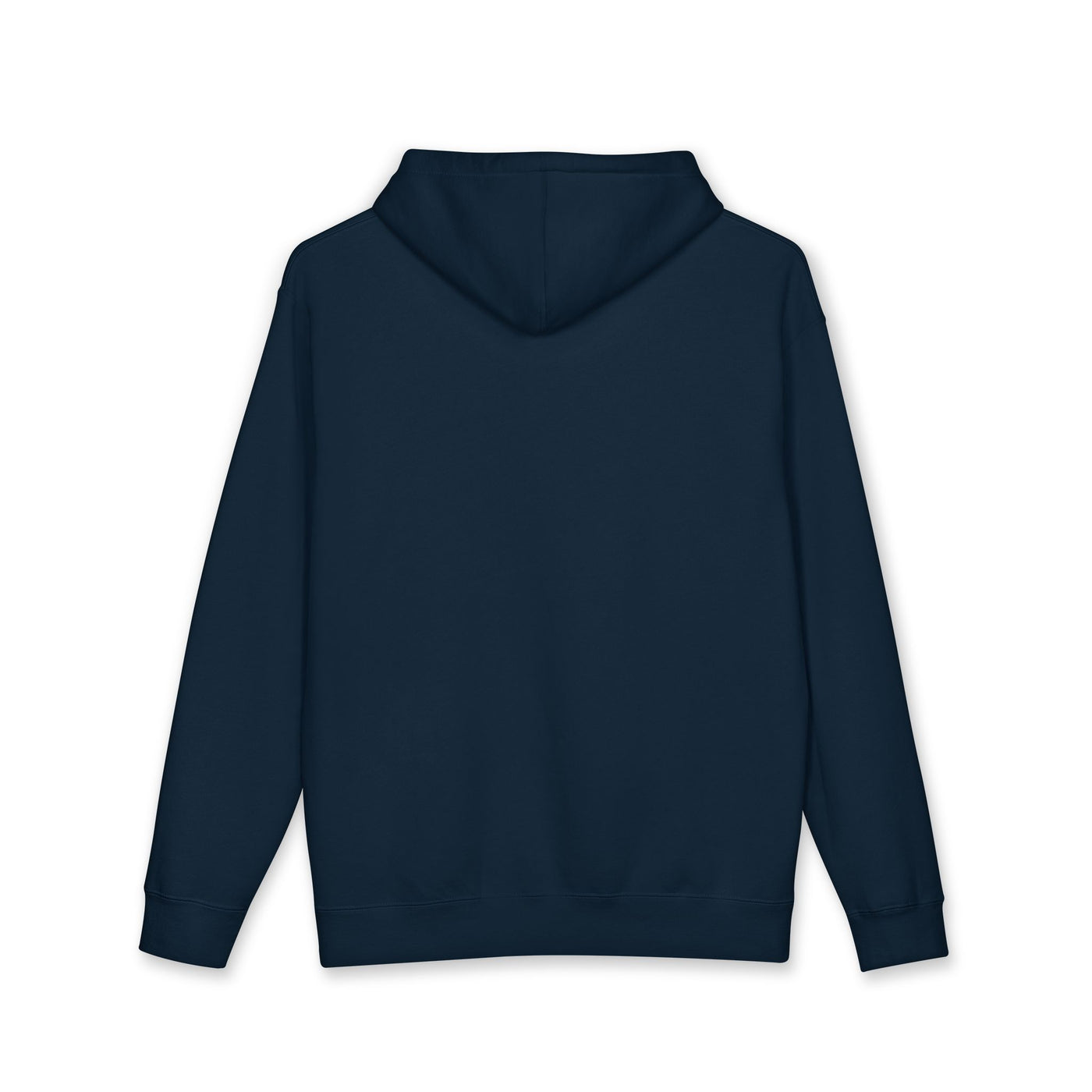 Navy blue hoodie on a white background