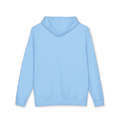 Light blue hoodie on a white background