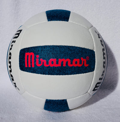 Queen of the Beach® | MIRAMAR® QOTB-S "Snow Denim" PRO-VL Official Tournament Volleyball – Hand-Stitched Pro Synthetic Leather | 5-Star Rated Ball of Champions