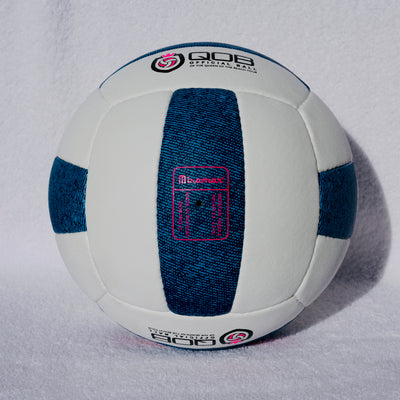 Queen of the Beach® | MIRAMAR® QOTB-S "Snow Denim" PRO-VL Official Tournament Volleyball – Hand-Stitched Pro Synthetic Leather | 5-Star Rated Ball of Champions