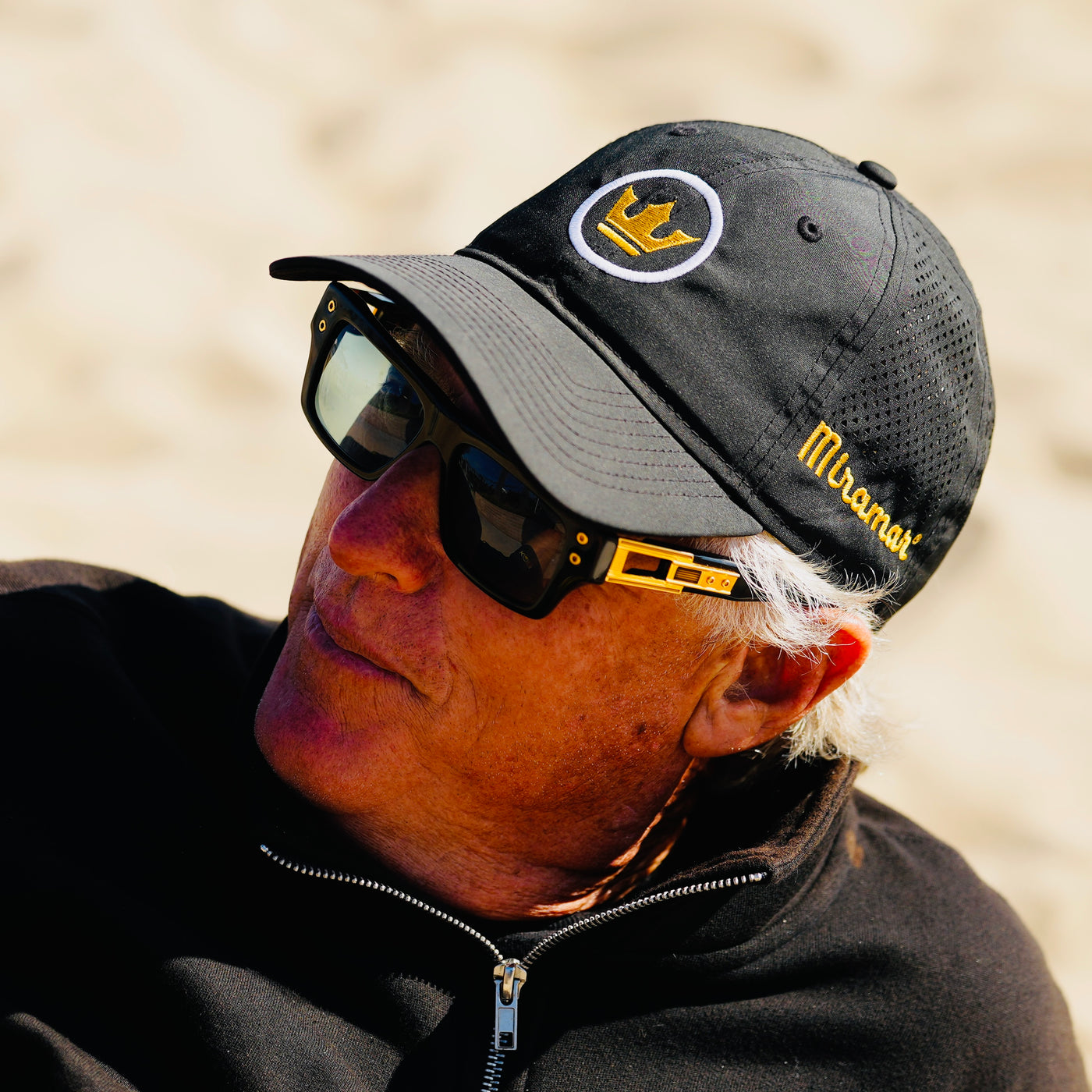New Era®/MIRAMAR® Black King of the Beach® Crown Embroidered Dad Cap