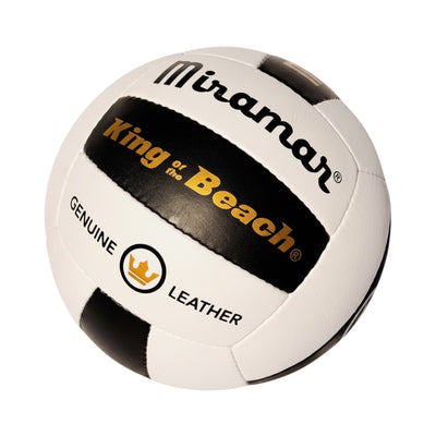 Miramar King of the Beach KOTB Pro GL genuine leather volleyball on a white background
