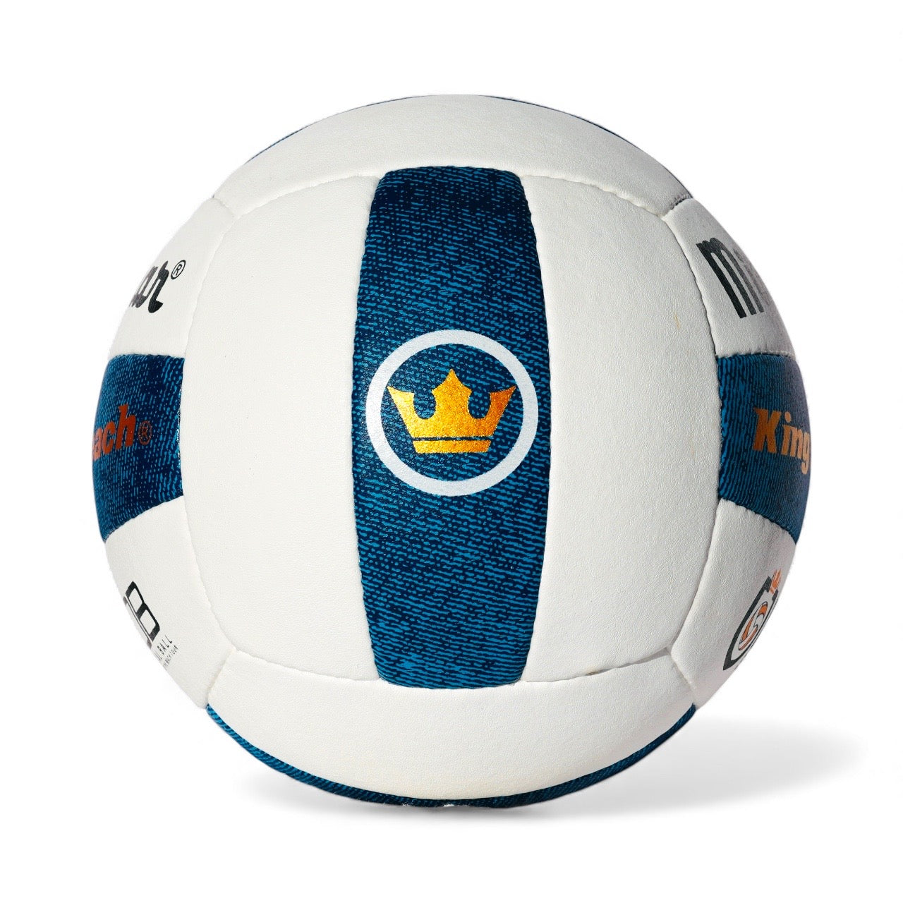 King of the Beach® | MIRAMAR® KOTB-S "Snow Denim" PRO-VL Official Tournament Volleyball – Hand-Stitched Pro Synthetic Leather | 5-Star Rated Ball of Champions