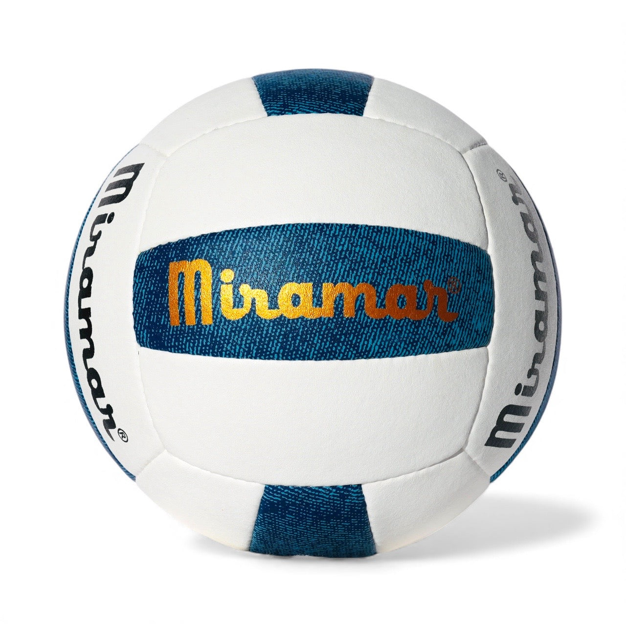 King of the Beach® | MIRAMAR® KOTB-S "Snow Denim" PRO-VL Official Tournament Volleyball – Hand-Stitched Pro Synthetic Leather | 5-Star Rated Ball of Champions