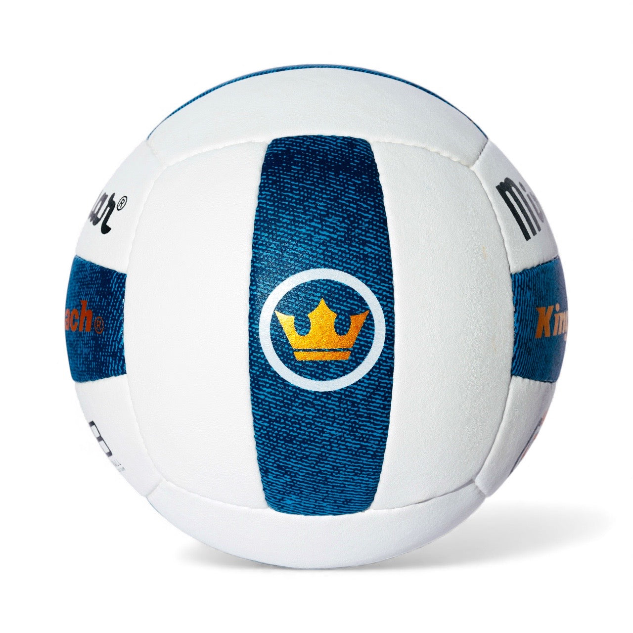 King of the Beach® | MIRAMAR® KOTB-S "Snow Denim" PRO-VL Official Tournament Volleyball – Hand-Stitched Pro Synthetic Leather | 5-Star Rated Ball of Champions