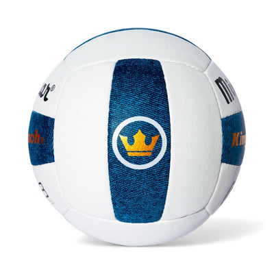 King of the Beach® | MIRAMAR® KOTB-S "Snow Denim" PRO-VL Official Tournament Volleyball – Hand-Stitched Pro Synthetic Leather | 5-Star Rated Ball of Champions