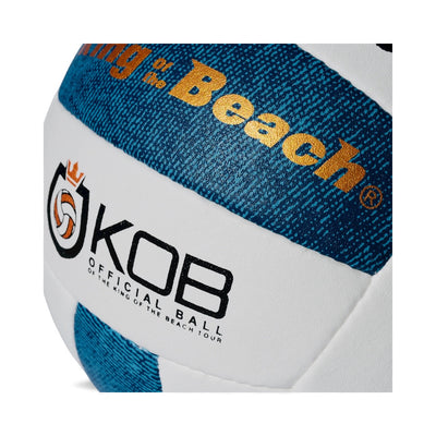 King of the Beach® | MIRAMAR® KOTB-S "Snow Denim" PRO-VL Official Tournament Volleyball – Hand-Stitched Pro Synthetic Leather | 5-Star Rated Ball of Champions