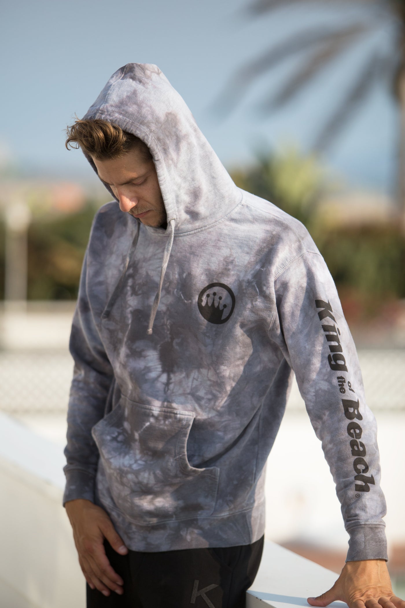 BEACH® Tie Dye Crystal Wash Hoodie
