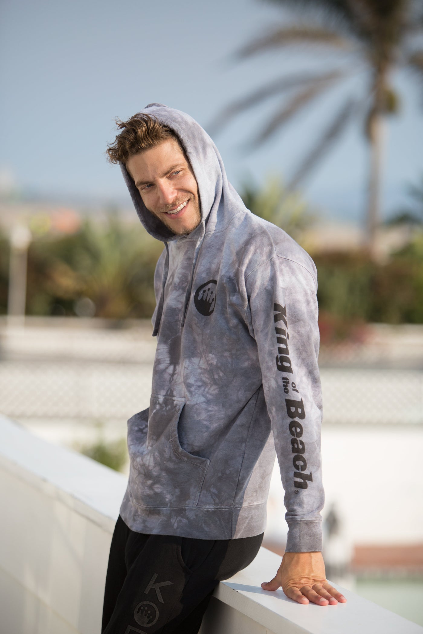 BEACH® Tie Dye Crystal Wash Hoodie