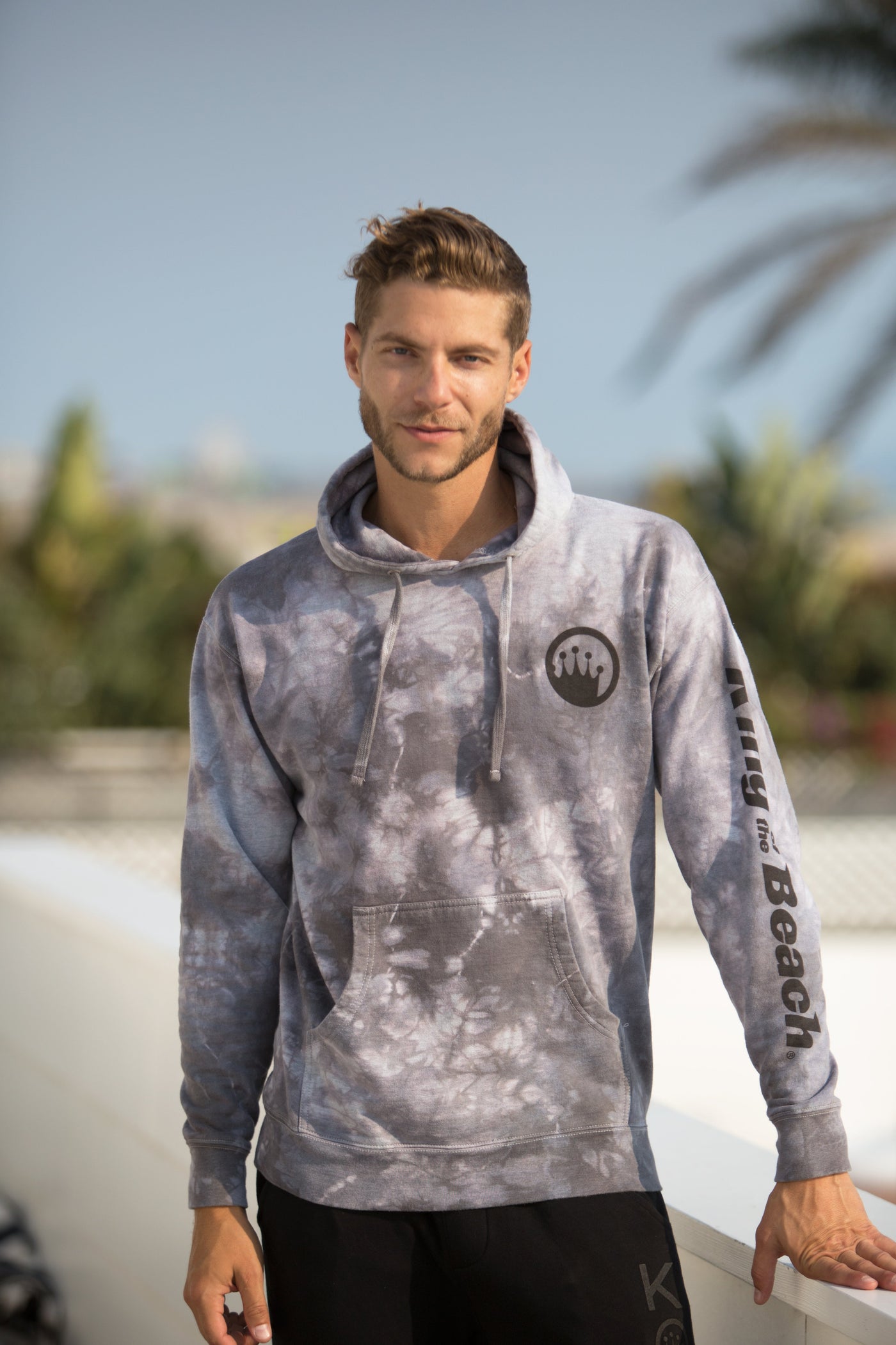 BEACH® Tie Dye Crystal Wash Hoodie