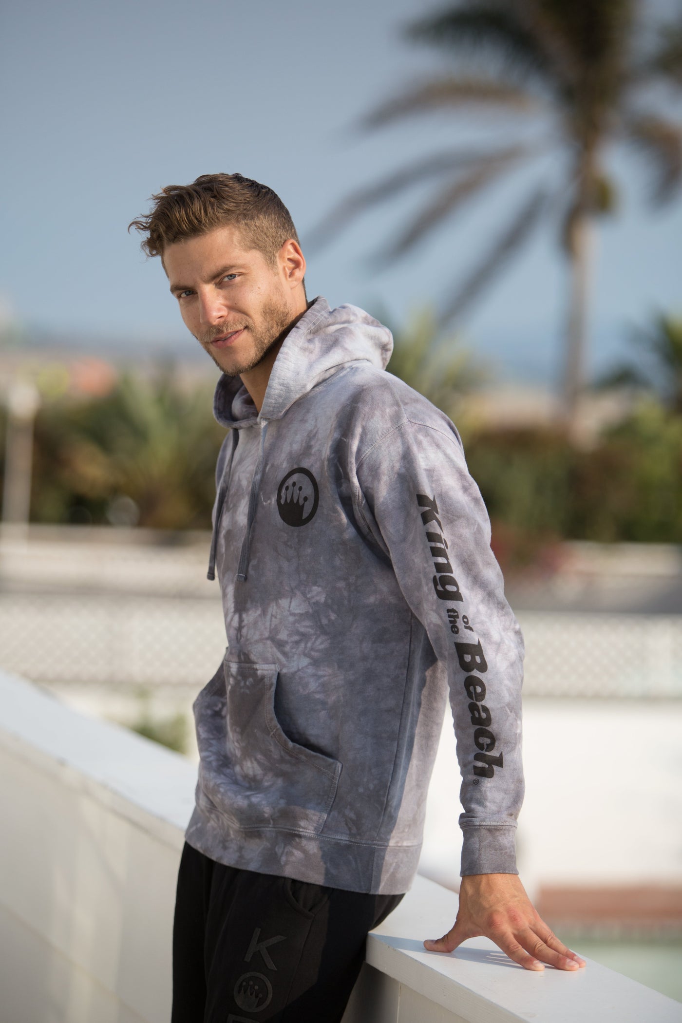 BEACH® Tie Dye Crystal Wash Hoodie